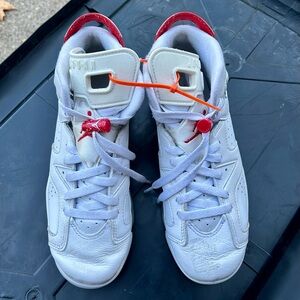 Nike Air Jordan 6 Retro Red Oreo Shoes Size 6Y Youth